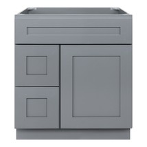 30&quot; Vanity Sink Base Cabinet with Left Drawers Colonial Gray by LessCare - £489.98 GBP