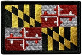 Maryland State Flag Patch [Iron on Sew on - 3.0 X 2.0 -MF-1] - £4.73 GBP