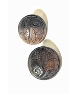 Vintage 1960s Crown Trifari Faux Wood Clip Earrings - $34.12 CAD