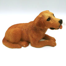 Vintage 1985 Whiskers by Martha Carey Laying Down Golden Retriever Figure 5.5&quot; - £14.84 GBP