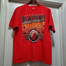 Vintage Portland Trail Blazers 1992 Western Conference Champions T-Shirt... - £64.46 GBP