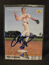 Chipper Jones Hand Signed Baseball Card Autographed Atlanta Braves Auto HOF - $25.00
