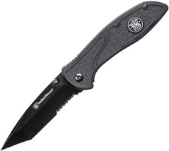New Smith &amp; Wesson Black Tactical Tanto Blade Everyday Carry (EDC) Pocke... - $17.71