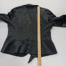 INC International Concepts Women's Black Cotton Blend Blazer Jacket Size Medium image 4