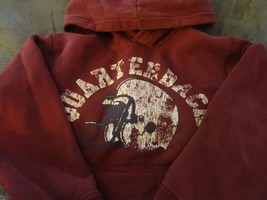 Boy/Girl heavy maroon child size M 7/8 Childrens Place pull over football - £5.50 GBP