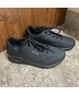Skechers Women&#39;s Uno- Stand On Air Sneaker 7 Wide Black/Black - $79.99