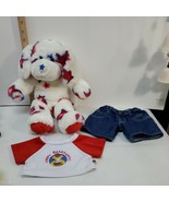Build-A-Bear BABW Patriotic Dog Red White Blue w Happy Birthday Outfit 2... - £11.33 GBP