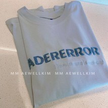 ADER ERROR summer high quality cotton letter floc loose casual oversized men and - £84.55 GBP