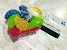 Reusable Ice Cubes Mainstays 12 Pieces Colorful Fruit Slice Design Light... - $8.14