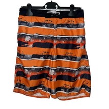 Joe Boxer Orange Black Swim Trunks Board Shorts Seas 3912 Mens Size XL L... - $5.00
