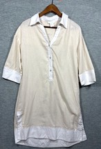 Cynthia Rowley Womens Dress S Beige White Linen Blend - $498.85 MXN