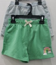 2 Pack 365 Kids Garanimals Girls&#39; Pull On Denim &amp; Fleece Shorts, Multico... - $23.75