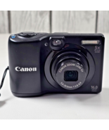 Canon PowerShot A1300 16MP Digital Camera Black 5x Zoom 2.7” LCD SD Card... - $164.00 CAD
