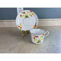 Phoenix Bone China England Painted Flowers Tea Cup And Saucer Set - £11.72 GBP