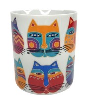 Laurel Burch Fantastic Felines Faces Mug 14 oz Cats Vintage Japan 1995 - £26.10 GBP