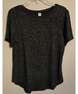 Old Navy Luxe Womens Small Black V Neck Tunic Short Sleeve Round Hem Tee... - €13,58 EUR