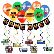 Hilarious Bachelor Party Decorations Pack  Game Over Bachelor Party Supplies, Id - £23.97 GBP