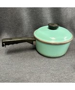 Vintage CLUB Turquoise Teal Aluminum 1.5 quart Pot Sauce Pan Lid 2pc - $21.78