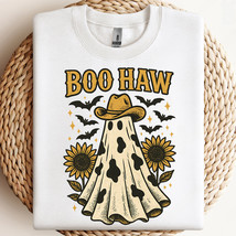 Boo Haw PNG, Cow Spot Ghost PNG, Western Halloween PNG, Retro Fall Sunfl... - $3.43 CAD