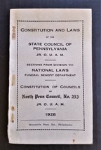 1928 Antique Jr Ouam Order United American Mechanics Constitution Law North Penn - £57.37 GBP