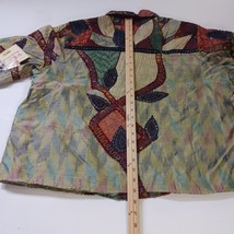 Sharon Anthony R7-L5320T Women's Silk Blend Embroidered Patchwork Jacket Size 1X image 8