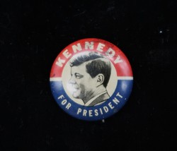 VTG John F Kennedy JFK Reprod. Pin 1 &quot; U.S. President Campaign 1980 - $6.00