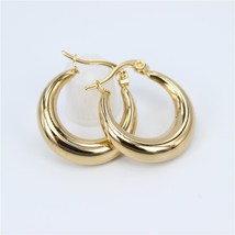 New Style 2022 Wholesale smooth Exquisite Big Circle Hoop Earrings for Women Gir - £8.56 GBP