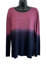 Susan Bristol Women&#39;s Pull Over Sweater Size XL Wine Color to Black Ombre - £21.40 GBP