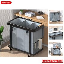 Effortless Organization: 3-Section Laundry Hamper with Wheeled Mobility ... - $139.54