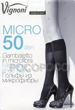 Women&#39;s 50 Denier Opaque Microfiber Knee Highs Vignoni Micro 50 Socks - $52.53 MXN