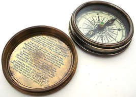 Robert Frost Poem Compass-Pocket Compass with Leather Case - £51.50 GBP
