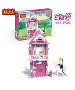 COGO Princess Pink Castles Figures Building Blocks Set Toy for Girls DIY... - $282.54 MXN
