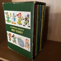 Wonderful Worlds of Walt Disney Golden Press 4 Vol. Slipcase HB Set 1965 - £54.72 GBP