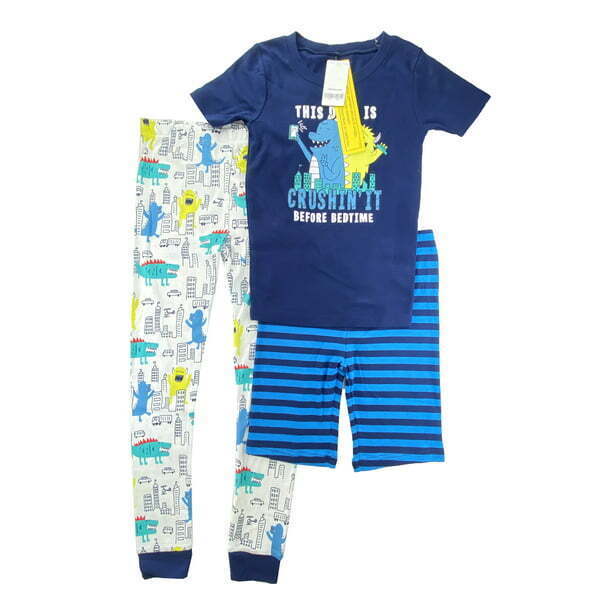 Primary image for allbrand365 designer Girls Or Boys 3 Piece Cotton Pajama Set Size 7 Color Blue