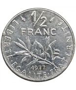 1977 France 1/2 Franc Coin – République Française (KM# 931) - £0.79 GBP