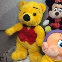 Disney Vintage Stuffed Animal Plush Lot of 6 Characters Pooh Donald Pino... - $49.49