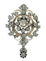 Antique Victorian Diamond Pendant and Brooch, Edwardian brooch, Handmade Brooch - £279.88 GBP