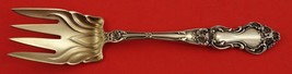 Meadow Rose by Wallace Sterling Silver Dessert Fork GW large fluted 5 1/4&quot; - £90.81 GBP