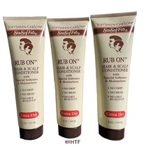 NEW 3 SoftSheen Carson Sta-Sof-Fro Rub On Hair Scalp Conditioner Extra Dry 5 oz - £70.08 GBP