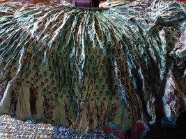 SAGE GREEN BEAUTIFUL HAND DYED ATS TRIBAL BELLYDANCE GYPSY SKIRT 36 &quot; - $128.69