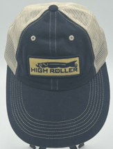 Adjustable Snapback Mesh Trucker Hat Cap Advertising High Roller Fish Blue - $17.37