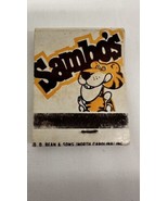 Vintage Sambo&#39;s Restaurant Matchbook Cover Advertisement Unused See Pic - $8.38
