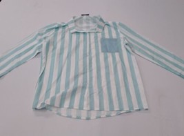 UDEAR Blue &amp; White Stripe Button-Up- Large - £14.56 GBP