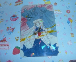  Sailor Moon Prism laser Sticker Card manga usagi white hair school unif... - $7.00