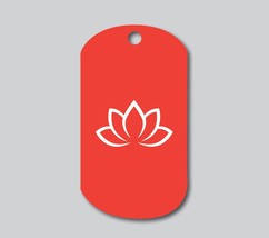 Lotus Flower Military Style Dog Tag - £7.90 GBP