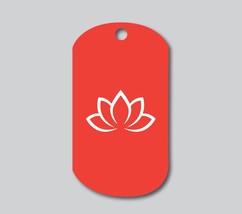 Lotus Flower Military Style Dog Tag - £7.62 GBP