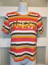 Love Culture Multi Color Striped QUEEN Knit Top Size M Women&#39;s - £17.75 GBP