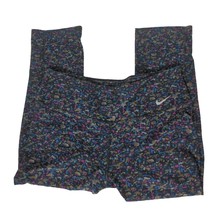 Nike Women&#39;s Dri Fit Cropped Leggings Size Medium Geometric Blue Black P... - $31.18