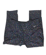 Nike Women&#39;s Dri Fit Cropped Leggings Size Medium Geometric Blue Black P... - £24.46 GBP