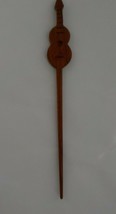 9 Inch Wooden Hat Pin Ukelele Shaped Carved Details Native Hawaiian Wood Hairpin - £11.18 GBP
